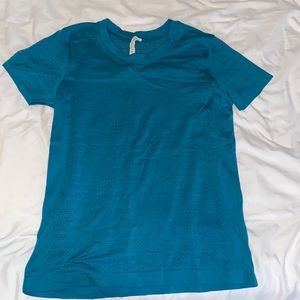 Lululemon Teal Breeze By Short Sleeve Top